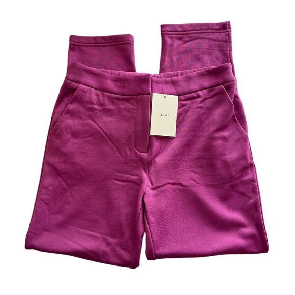 NWT A.L.C. Hot Pink Suit Pants Trousers Straight Leg Zip Fly Women Small Petite - Picture 6 of 11